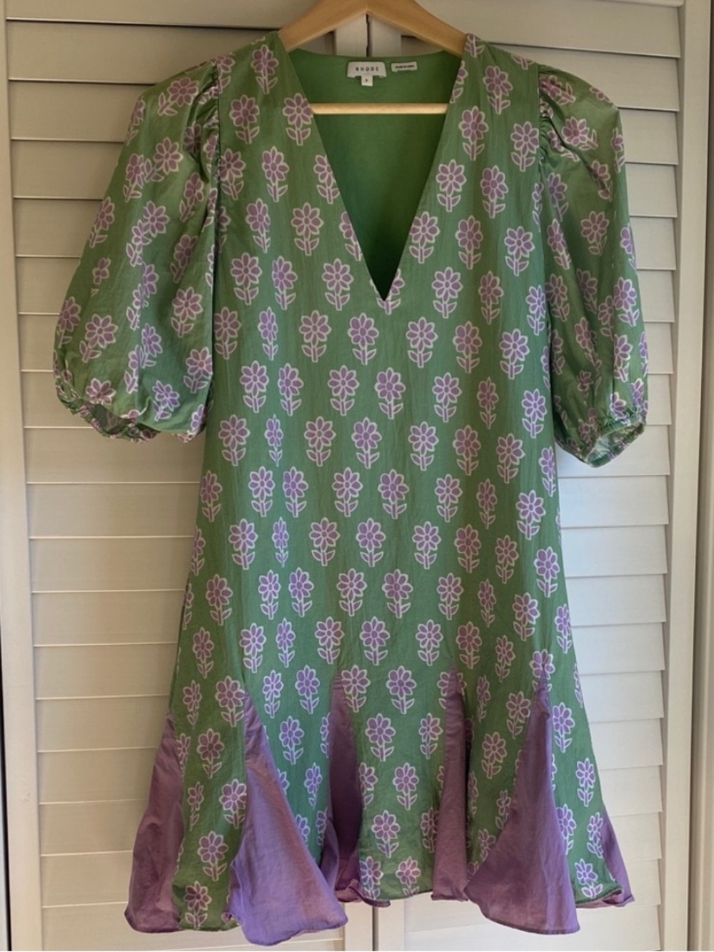 RHODE Saira resort cotton floral dress size S